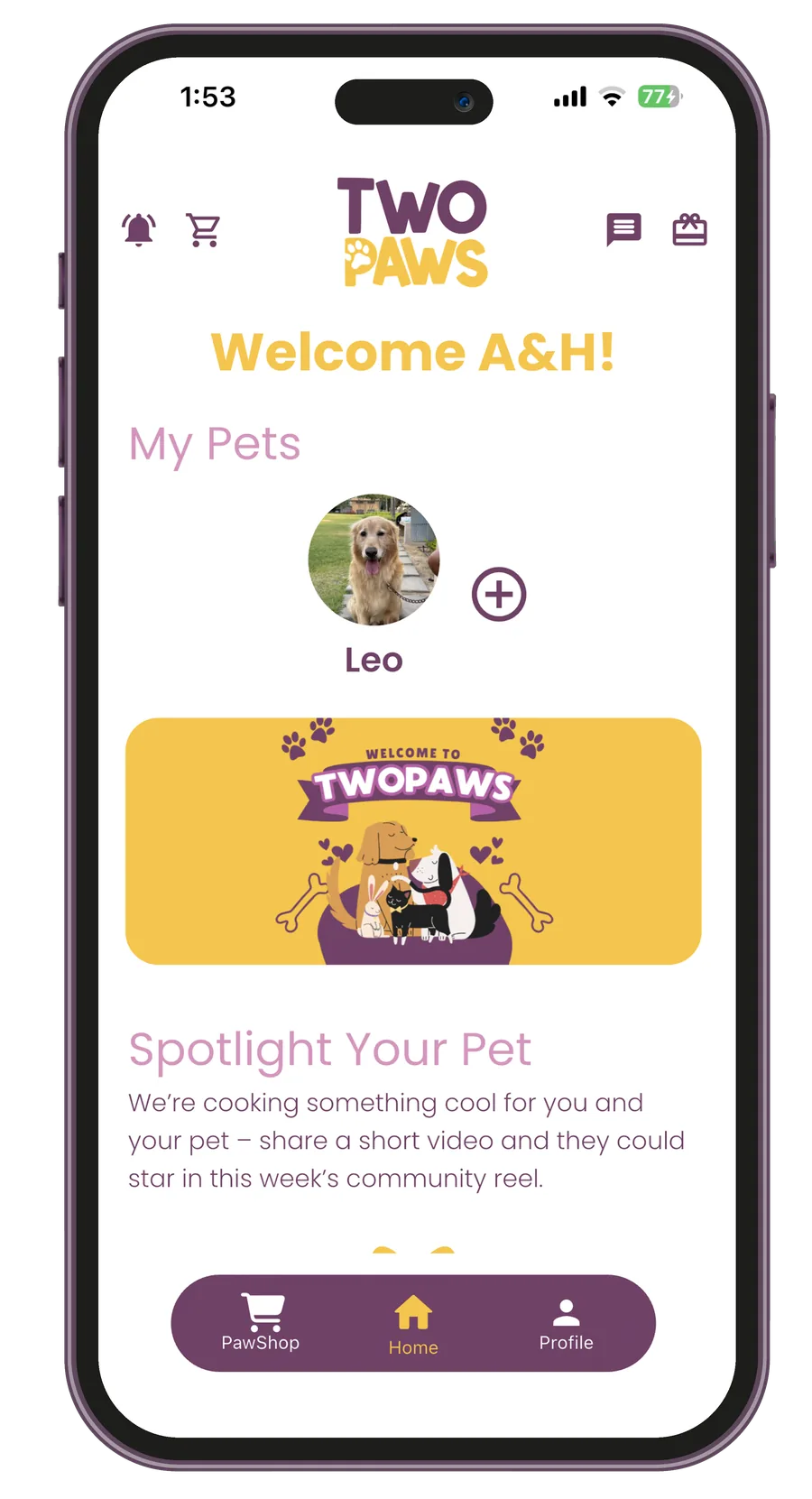 TwoPaws app preview